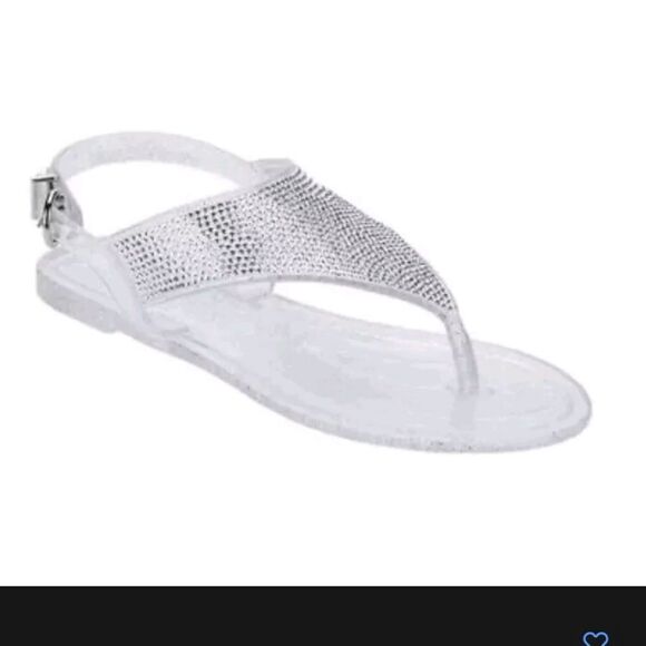 BRAND NEW RHINESTONES EMBELLISHMENTS JELLY CLEAR GLITTER SANDAL G1 - Picture 16 of 16